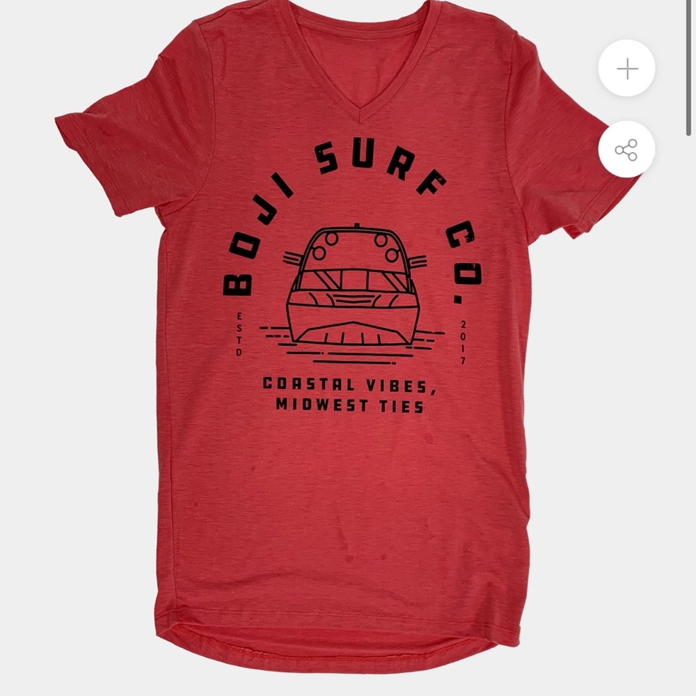 NWT Women’s Boji Surf Coastal Vibes Midwest Ties V Neck Tee